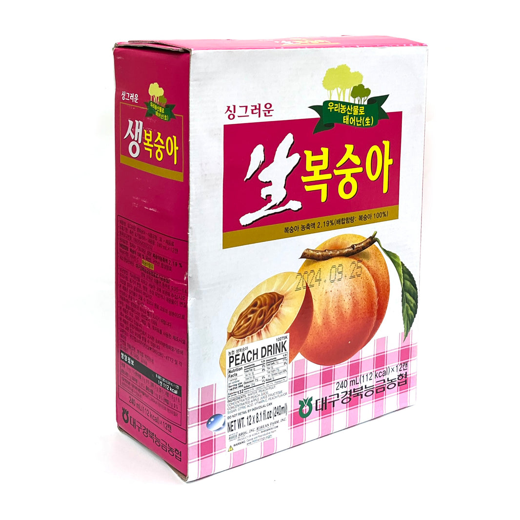 [NH] Saeng Peach Drink / 농협 생 복숭아 (240ml x 12cans)