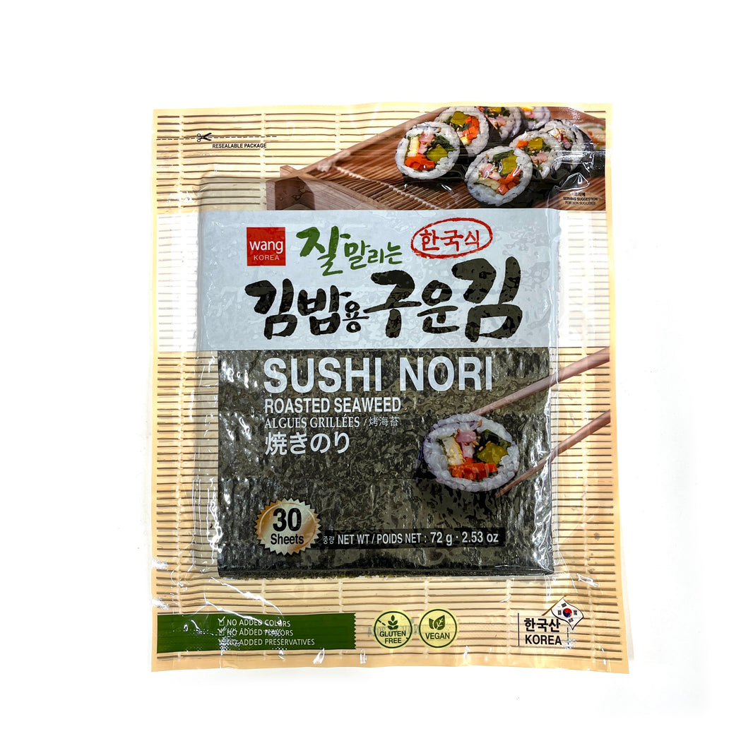 [Wang] Roasted Seaweed for Gimbap Sushi Nori / 왕 잘 말리는 김밥용 구운김 (30 sheets)