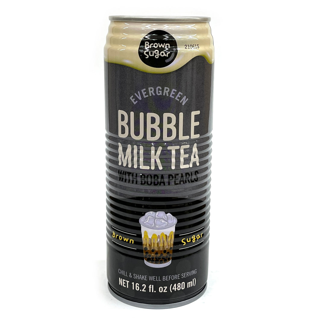 [Evergreen] Bubble Milk Tea w. Boba Pearls Brown Sugar Flavor / 에버그린 버블티 흑당밀크맛 (480ml)