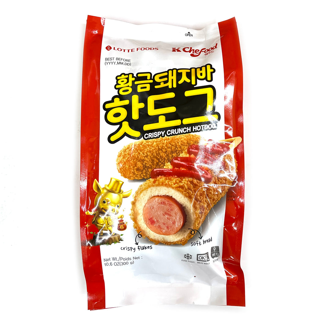 [Lotte] Crispy Crunch Hotdog Corn Dog / 롯데 황금 돼지바 핫도그 (300g)