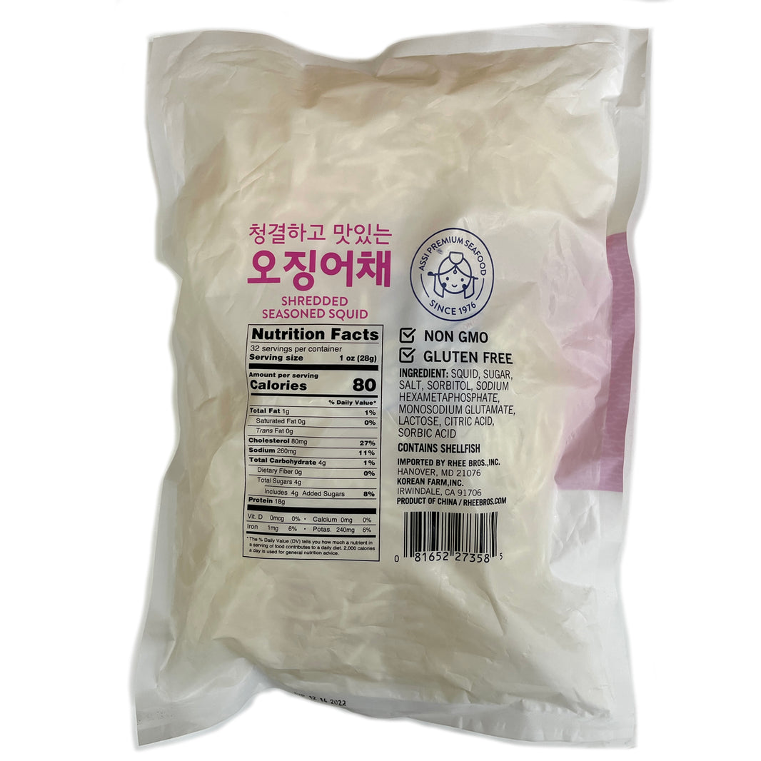 [Assi] Shredded Seasoned Squid White / 아씨 청결하고 맛있는 오징어채 백진미 (226g or 907g)