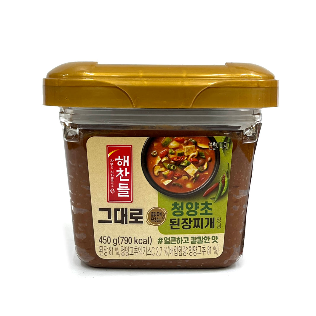 [CJ] Haechandle Soybean Paste / 해찬들 그대로 끓여 먹는 청양초 된장찌게 양념 (450g)