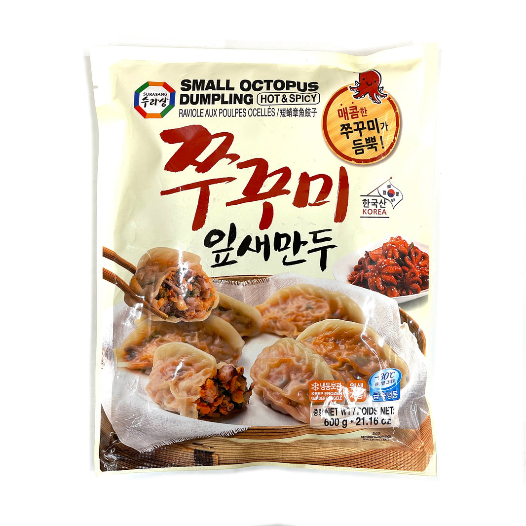 [Surasang] Small Octopus Dumplings Hot & Spicy / 수라상 쭈꾸미 잎새 만두 (600g)