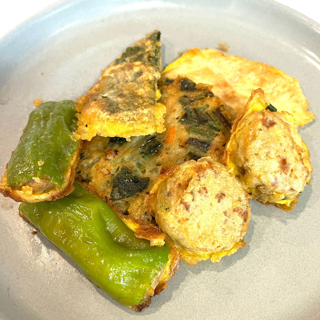 [HY Bunsik] Korean Pancakes Jeon Combo / 한양분식 종합 모듬전 (7pcs)