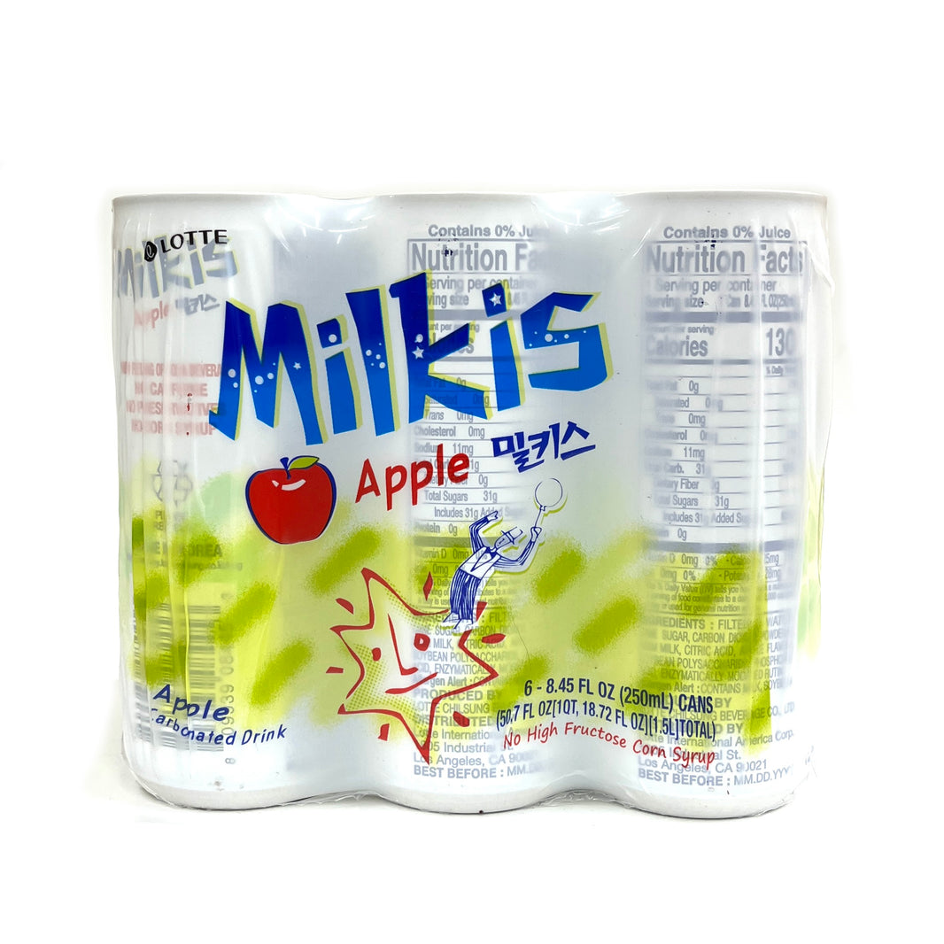 [Lotte] Milkis Apple / 롯데 밀키스 사과 (6cans)