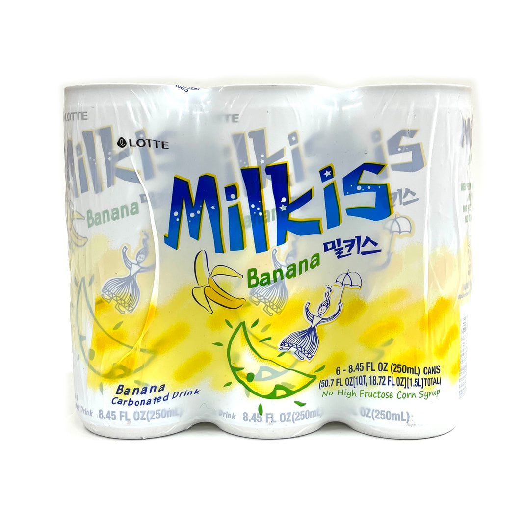 [Lotte] Milkis Banana / 롯데 밀키스 바나나 (6cans)