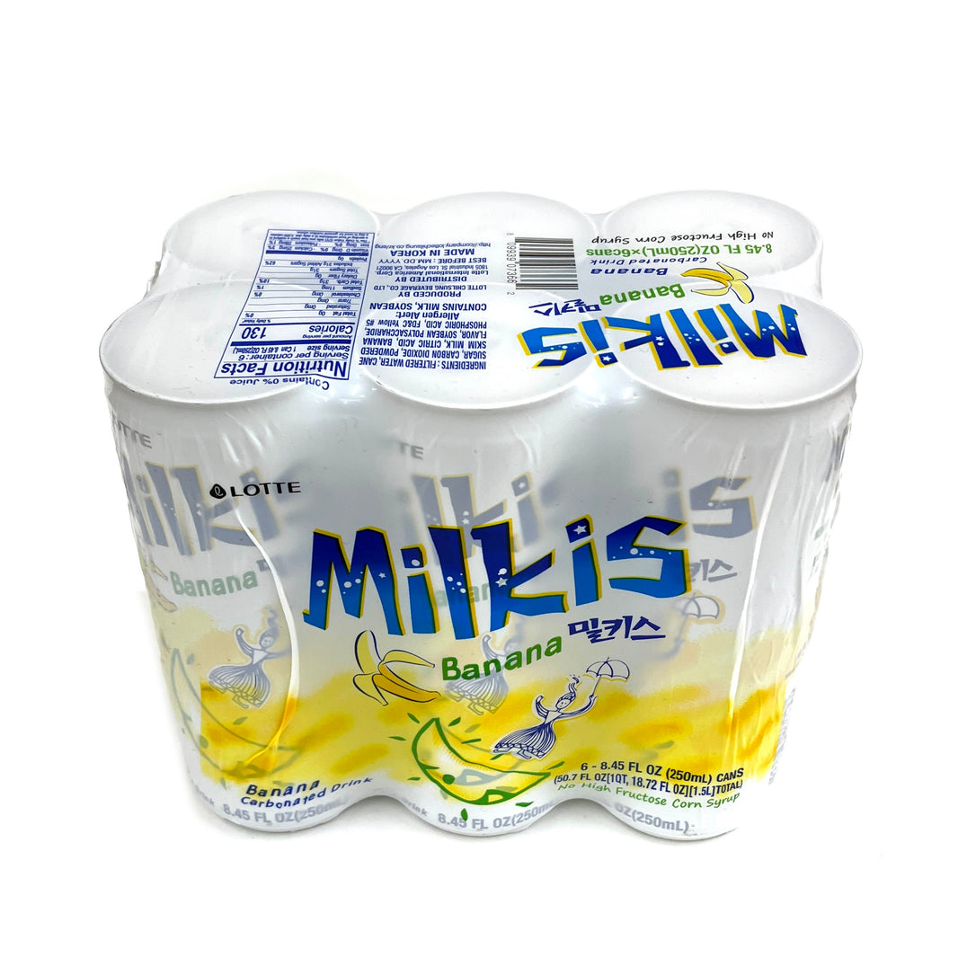 [Lotte] Milkis Banana / 롯데 밀키스 바나나 (6cans)