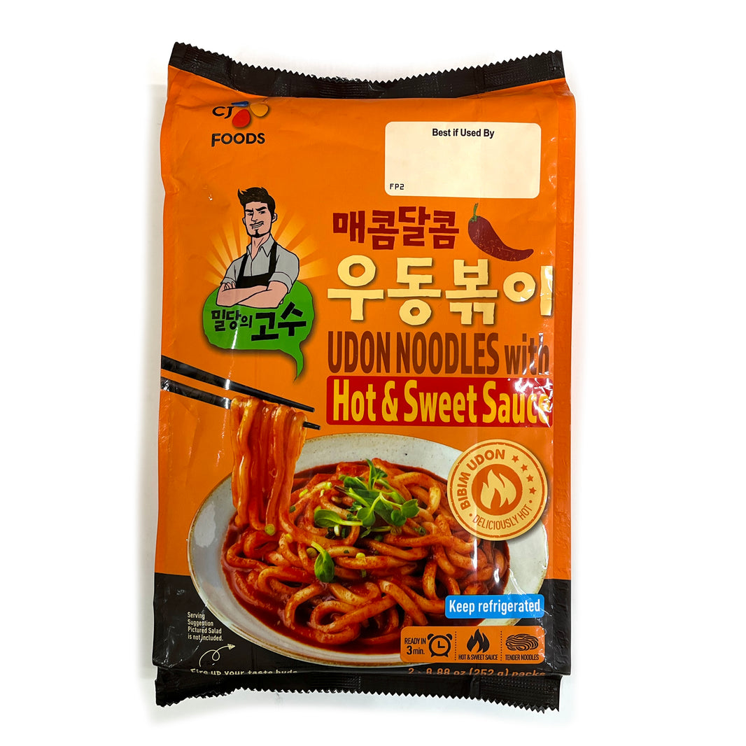 [CJ] Bibim Udon (Hot & Sweet) / 씨제이 매콤달콤 우동볶이 (504g)