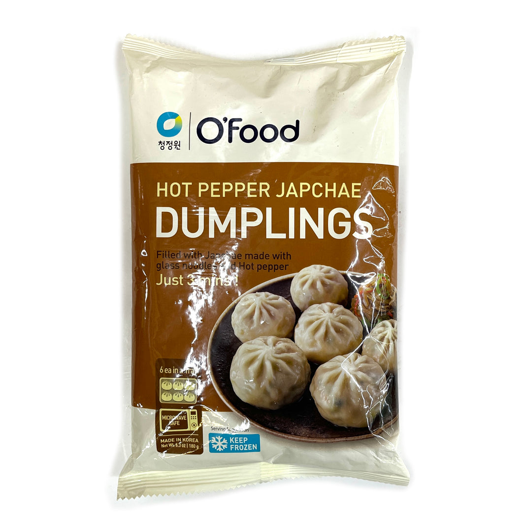 [O'Food] Hot Pepper Japchae Dumpling 3min Microwave / 청정원 오푸드 고추 잡채 만두 3분 전자렌지 (6 pcs)