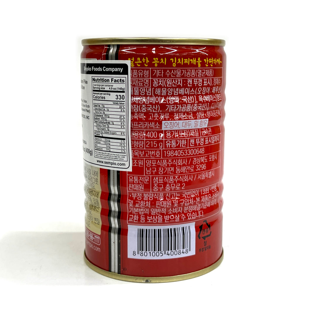 [Sempio] Canned Makerel  Pike for Kimchi Stew / 샘표 김치 찌개 전용 꽁치 (400g)