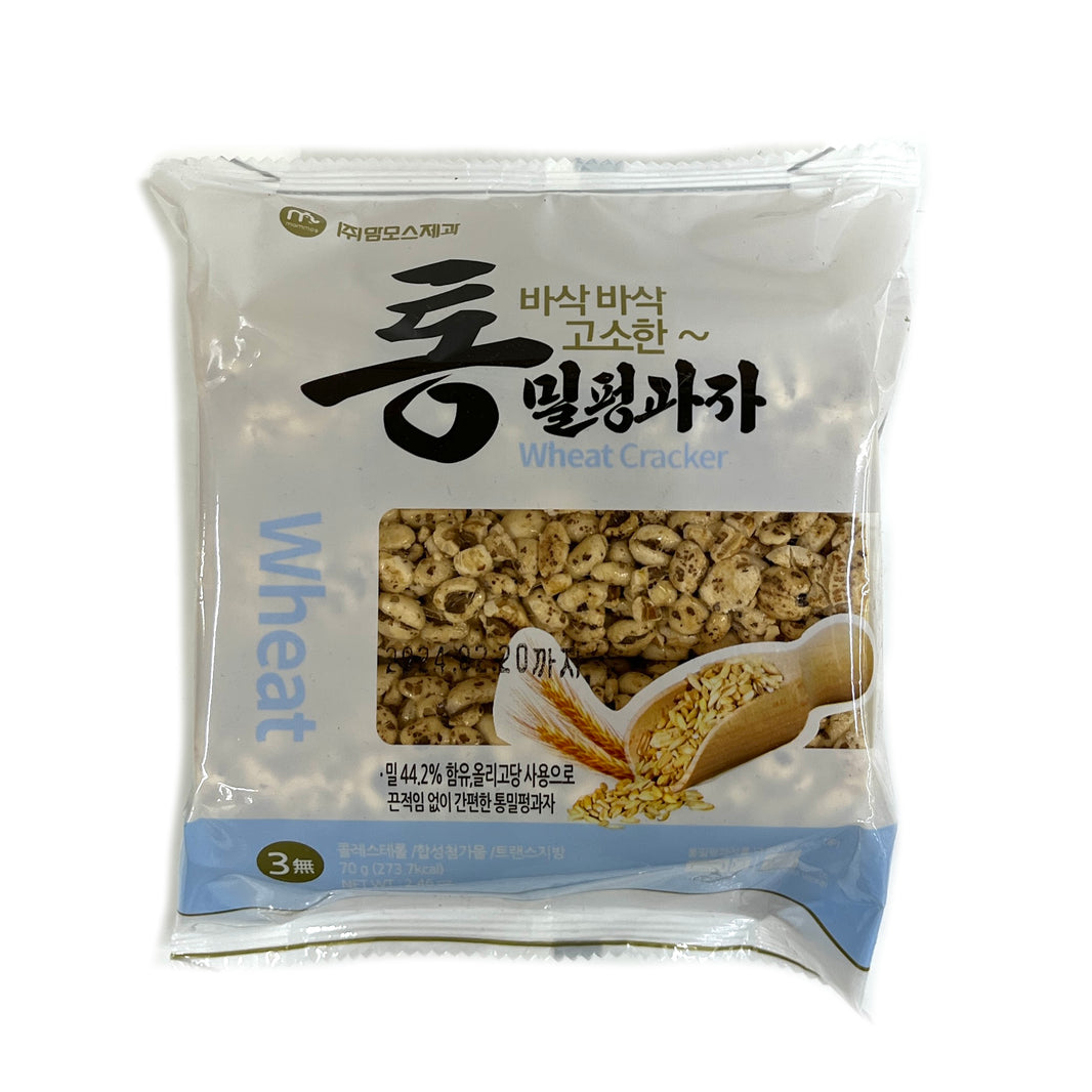 [Mommos] Wheat Cracker / 맘모스 바삭 바삭 고소한 통 밀펑 과자 (70g x3)