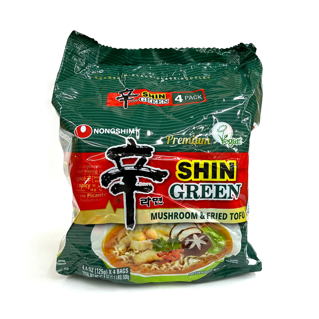 [Nongshim] Shin Green Ramen Mushroom & Fried Tofu / 농심 신라면 그린 라면 (4pk)
