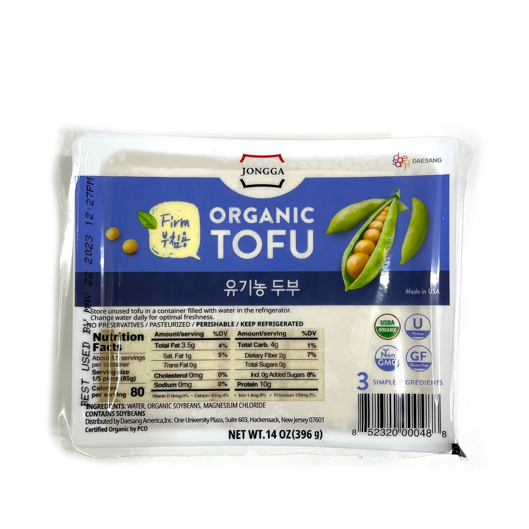 [Jongga] Firm Organic Tofu / 종가 유기농 두부 부침용 (14oz)