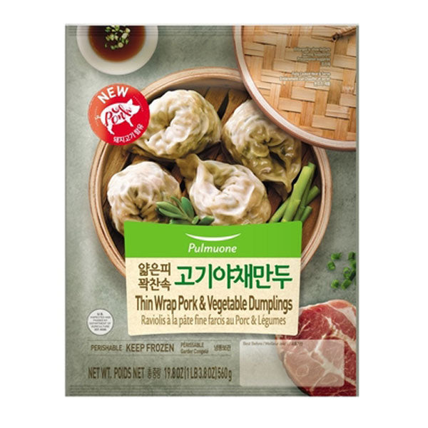 [Pulmuone] Pork & Vegetable Dumplings / 풀무원 고기 야채 만두 (2lb)
