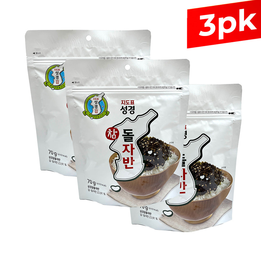 [SK] Seasoned & Salted Dried Seaweed / 성경 돌자반 (70g x 3pk)
