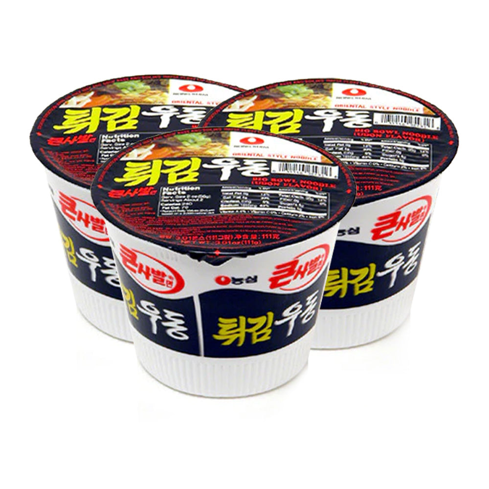[Nongshim] Tempura Udon Big Bowl / 농심 튀김우동 큰사발 (111g x3)