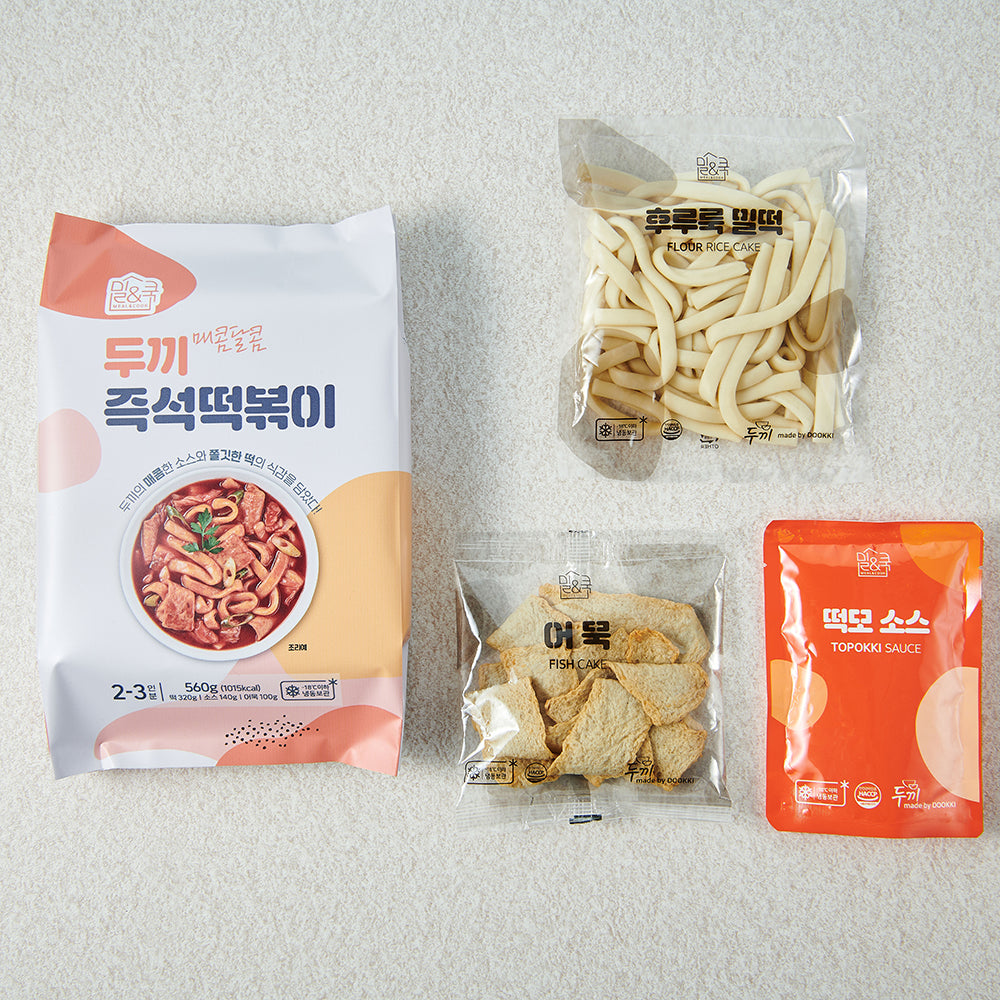 [Dookki] Topokki Spicy & Sweet / 두끼 매콤달콤 즉석 떡볶이 (560g)