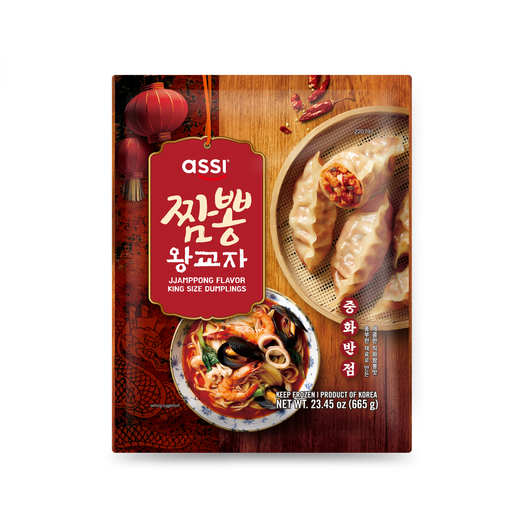 [Assi] Jjamppong Flavor King Size Dumpling / 아씨 짬뽕 왕교자 만두 (665g)