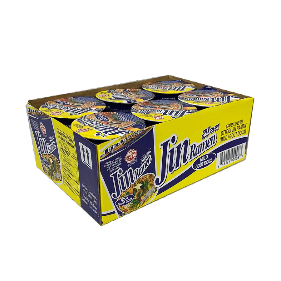 [Ottogi] Jin Ramen Mild 6-Cup / 오뚜기 진라면 순한맛 컵 라면 작은컵 (6pk)