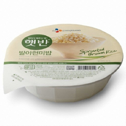 [CJ]  Hetbahn Cooked Brown Rice / 햇반 발아 현미밥 (12ea/box)