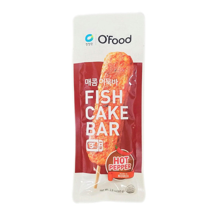 [O'Food] Fish Cake Bar Hot Pepper / 청정원 오푸드 매콤 어묵바 (80g x3)