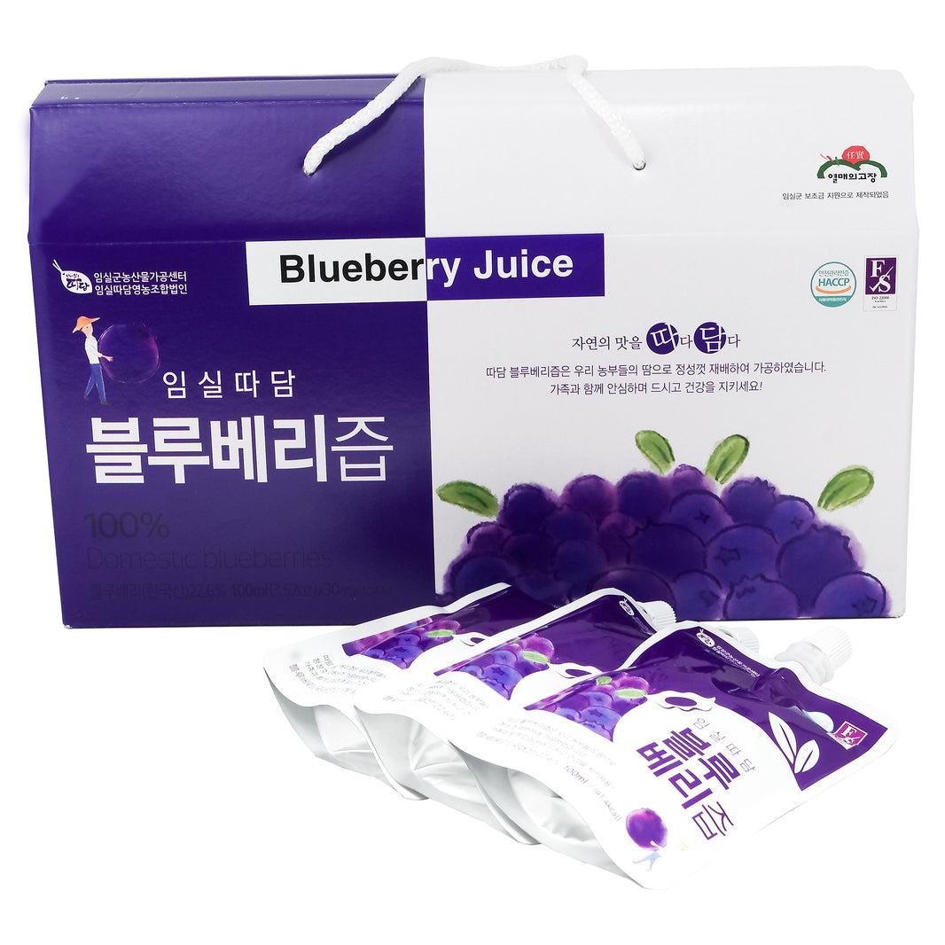 [Imsilttadam] Natural Blueberry Juice / 임실따담 블루베리 즙 (30pk/box)