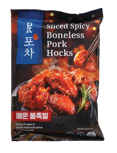 [Emart] Peacock Pocha Sliced Spicy Boneless Pork Hocks / [이마트] 피콕 포차 매운 불 족발 (200g)