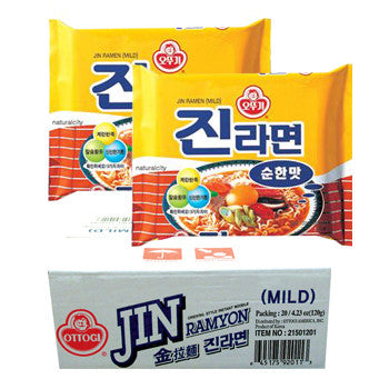 [Ottogi] Jin Ramen Mild / 오뚜기 진라면 순한맛 (18pk/box)