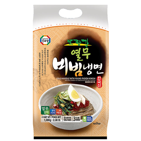 [Surasang] Morangak Cold Noodle w. Young Radish Kimchi / 수라상 모란각 열무 비빔 냉면 (3인분)