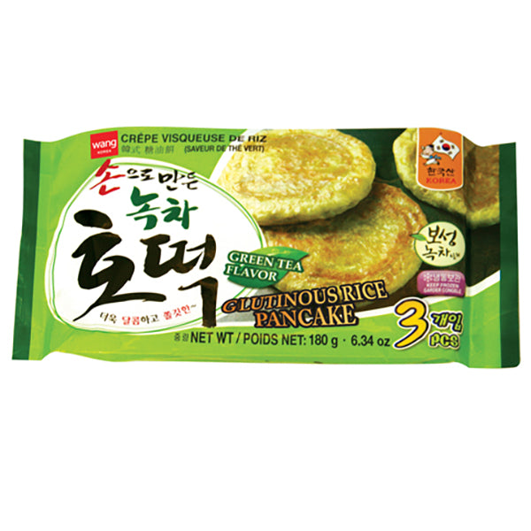 [Wang] Sweet Rice Pancake, Green Tea Flavor / 왕 손으로 만든 녹차 호떡 (3ea or 8ea)