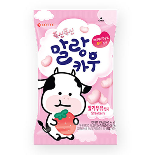 [Lotte] Chewing Candy - Strawberry / 말랑카우 - 딸기맛 (158g)