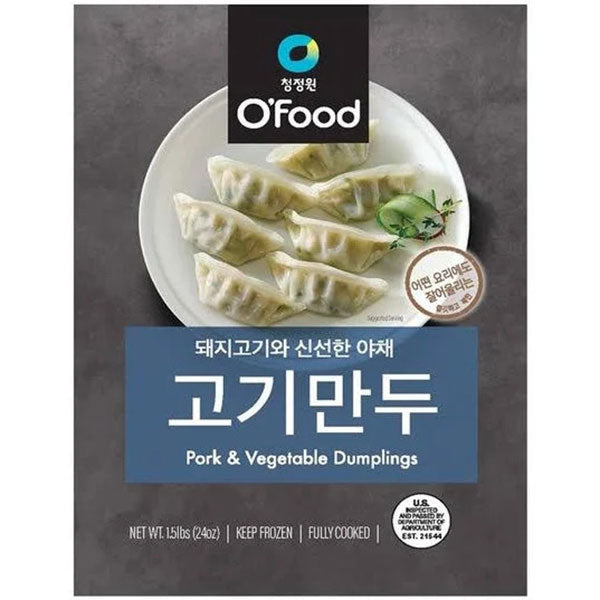 [O'Food] Pork Dumpling / 청정원 오푸드 돼지고기와 신선한 야채 고기 만두 (1.5lb)