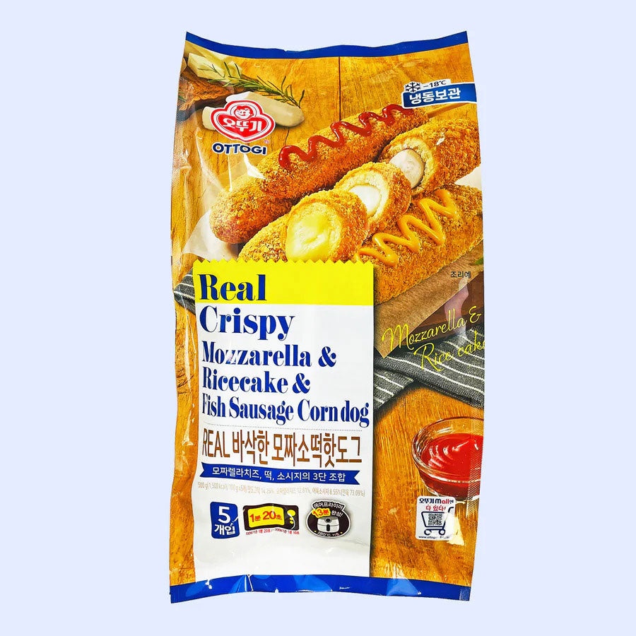 [Ottogi] Real Crispy Mozzarella & Ricecake Corn Dogs / 오뚜기 리얼 바삭한 모짜소떡 핫도그