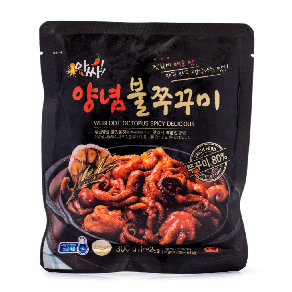 [Rhee] Seasoned Webfoot Octopus Spicy / 리브라더스 아싸!! 양념 불쭈꾸미 보통맛 (300g)
