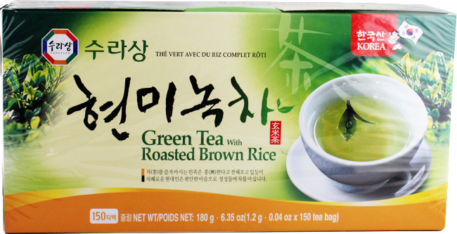 [Surasang]Green Tea w. Roasted Brown Rice/수라상 현미녹차 (150tb/box)